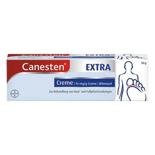 Canesten® Extra Creme - Arzneimittel gegen Haut- und Fußpilzerkrankungen, einmal täglich anwenden, wirkt schnell und effektiv mit entzündungshemmendem Bifonazol.