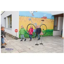 EDUPLAY Lernspielzeug Verkehrsschilder bunt - Lernspielzeug für Kinder ab 3 Jahren, fördert spielerisch das Verständnis für Verkehrssicherheit und macht Lernen bunt und interaktiv.