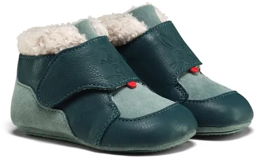 Affenzahn Krabbelschuh Leder Growy Hase grün - Größe 18/19 - Lauflernschuhe aus hochwertigem, atmungsaktivem Rindsleder, ideal für die ersten Schritte. Zertifiziert von der Leather Working Group für verantwortungsvolle Herstellung.