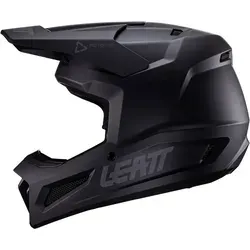 Leatt 2.5 V24 Stealth Motocross Helm - Schwarz, Größe L für Männer - Motorradhelm mit spritzgegossenem Polymercompound und innovativer Technologie zur Reduzierung von Hirnschäden, ideal für sichere Fahrten im Gelände.
