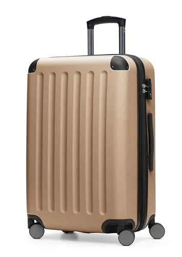 HAUPTSTADTKOFFER - SPREE Hartschalen-Koffer 65 cm - Robuster Hartschalen-Trolley mit 74 L Volumen, 4 leisen Doppel-Rollen und TSA-Zahlenschloss - ideal für Kurzurlaube und Geschäftsreisen.