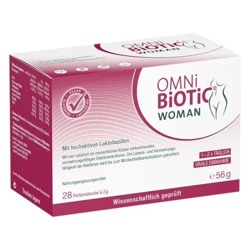 Omni Biotic Woman Pulver - 140 Milliarden lebende Bakterienkulturen, unterstützt die Vaginalflora und fördert das mikrobiologische Gleichgewicht