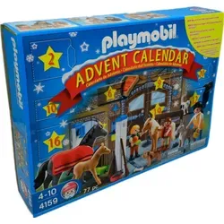 Playmobil Adventskalender 4159 Reiterhof - Adventskalender für Pferdefreunde, mit liebevollen Figuren und Zubehör für kreative Spielstunden auf dem Reiterhof.