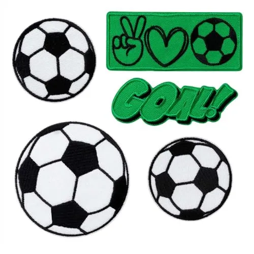 Mono-Quick 80003 Fußball Set Groß Applikation, Bügelbild, Patch, Aufkleber, Schultüte
