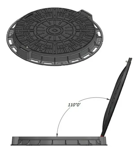 Schachtdeckel Kl:A15 DN600 SW - Kontrollschacht Brunnendeckel - Rohr- & Kanaltechnik, hochwertige Schachtabdeckung mit Rahmen für sichere und langlebige Nutzung im Außenbereich.