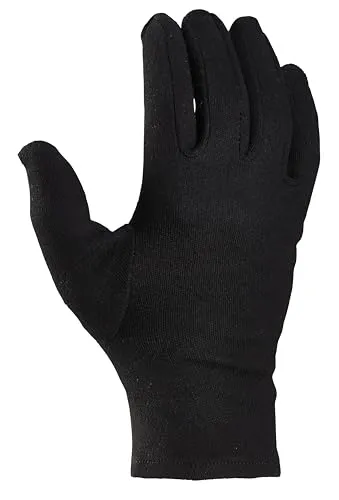 Hansaschutz Schwarze Baumwoll-Handschuhe 12 Paar in Größe 9