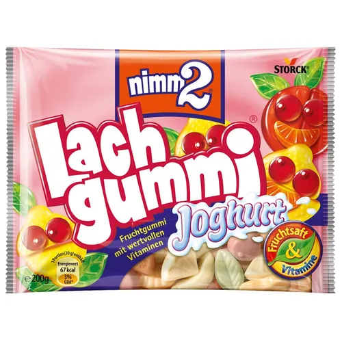  Storck Nimm 2 Lachgummi Joghurt, Fruchtgummi, 200g Beutel 7,20€/1kg