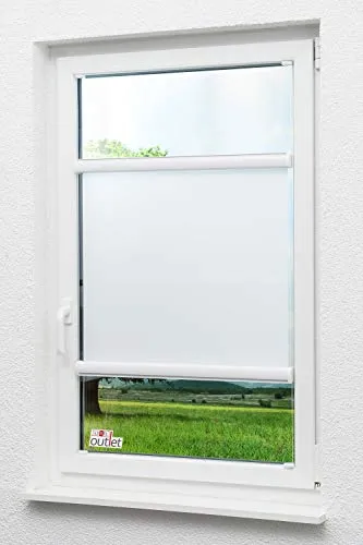 Lysel Outlet Glasleistenrollo 95x175cm - Rollos in weiß, blickdicht und feuchtraumgeeignet, ideal für Lichtsteuerung und Privatsphäre in jedem Raum.