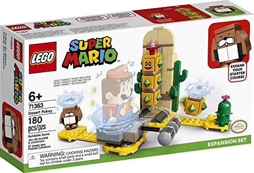 Lego Super Mario Desert Pokey Erweiterungsset 71363 Bausatz; Spielzeug für kreative Kids zum Kombinieren mit den Super Mario Abenteuern mit Mario Starterkurs (71360) Spielset, Neu 2020 (180 Teile)