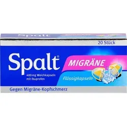 Spalt Migräne 20 ST - Weichkapseln gegen Kopfschmerzen - Praktische 20 ST Weichkapseln für die symptomatische Linderung akuter Kopfschmerzen. Ideal für den schnellen Einsatz bei Migräne und Spannungskopfschmerzen.