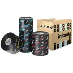 INKANTO Thermotransferband APR 6 Wachs/Harz 110mm schwarz - Hochwertiges Thermotransferband für Drucker, Rollenbreite 110mm, ideal für präzise Druckergebnisse und langlebige Qualität im Büro.
