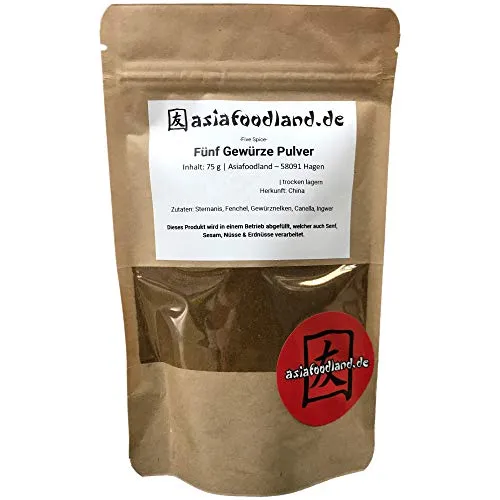 Asiafoodland - Fünf Gewürze Pulver - Five Spice, 1er Pack ( 1 x 75 g)