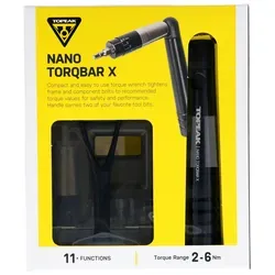 Topeak Nano Miniwerkzeug für Fahrräder, 15,2cm - Fahrradwerkzeuge mit integriertem Fach für 2 Werkzeugbits, ideal für präzises Arbeiten an empfindlichen Carbonteilen. Kompakt und leicht, passt in jede Trikot- oder Satteltasche.