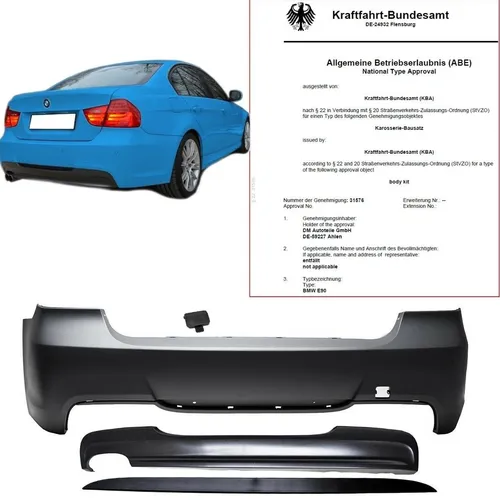Limousine Stoßstange Hinten ohne PDC passt für BMW E90 Serie / M-Paket LCI 05-11