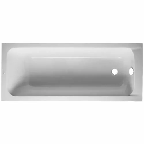 Duravit D-Code Rechteckbadewanne 1600 x 700 mm - Sanitäranlagen & Zubehör - Stilvolle Einbauwanne mit Rückenschräge für optimalen Komfort und Entspannung.