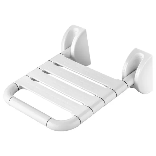 flexilife Duschklappsitz für Wandmontage - Klappbarer Duschstuhl bis 130 kg - Dusch- & Badestühle: Stabiler Duschklappsitz aus rostfreiem Aluminium, ideal für Senioren, Schwangere und Menschen mit Beeinträchtigungen. Sicherer und gemütlicher Sitz beim Duschen.