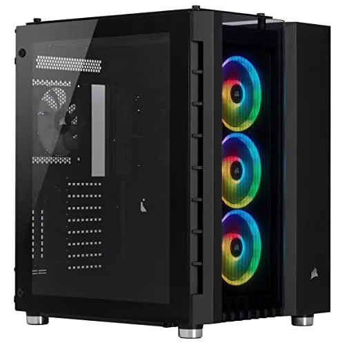Corsair Crystal Series 680X RGB Hohem Luftdurchsatz Gehärtetem Glas ATX Smart Gaming Gehäuse, RGB LED, Schwarz