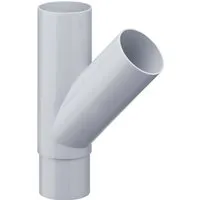 Inefa Abzweiger Fallrohr PVC 45 Grad DN 100/50 Grau Dachentwässerung