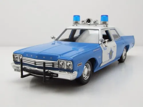 Dodge Monaco Chicago Police Department CPD 1974 Modell 1:24 - Detailgetreues Standmodell im Maßstab 1:24, mit öffnenden Türen und originaler OVP, perfekt für Sammler und Fans von Polizeiautos.