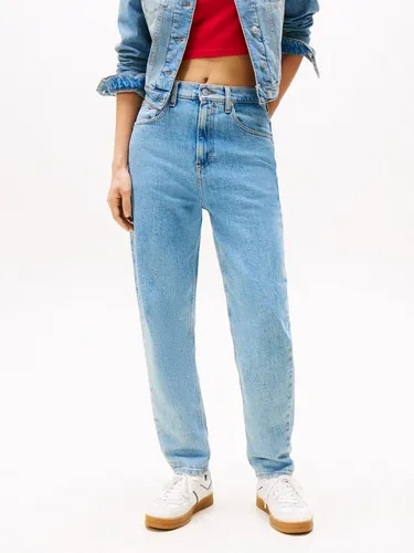 Tommy Jeans Damen Mom Jean Uhr TPR Ai4116 Dw0dw21392 - Stylische Jeans im Five-Pocket-Stil, mittlere Leibhöhe und bequemer Reißverschluss für perfekten Tragekomfort.