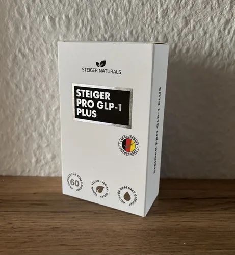 PRO GLP-1 PLUS Steiger Naturals - 60 vegane Kapseln für Diabetiker - Nahrungsergänzungsmittel zur Unterstützung beim Gewichtsverlust, vegan und ideal für Diabetiker, mit einer Dosierung von 2 Kapseln täglich.