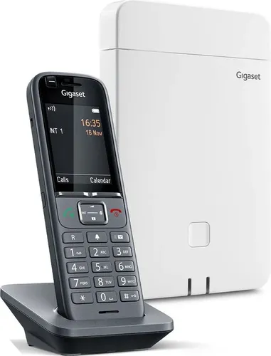 Gigaset-Pro N610 IP Pro + S700H Pro Telefon, schnurlos, mit Bluetooth - Festnetztelefon mit DECT-Reichweite, bis zu 8 gleichzeitige Anrufe und zentralem Telefonbuch für 2.000 Kontakte. Ideal für Unternehmen, die Flexibilität und hohe Akustikqualität benötigen.