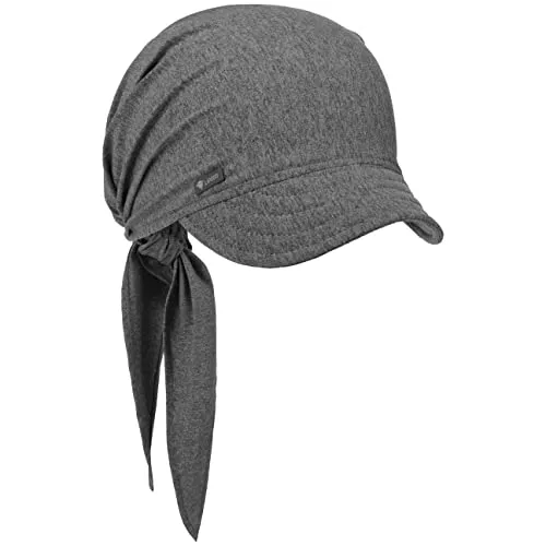 Lipodo Bandana Cap Visor Handmade Made in Italy Damen Sommer Grau One Size - Visoren für Damen, handgefertigt in Italien aus hautfreundlicher Baumwolle, perfekt für warme Tage und stilvolle Outfits.
