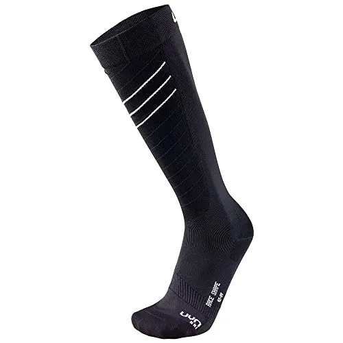 Uyn Woman Ski Race Shape Socks black/white (B119) 37/38 - Die Uyn Race Shape Skisocken für Damen bieten perfekten Komfort und Schutz beim Skifahren. Mit innovativer Natex-Faser für optimale Thermoregulierung und gezielter Kompression sind sie die ideale Wahl für dynamische Skifahrerinnen.