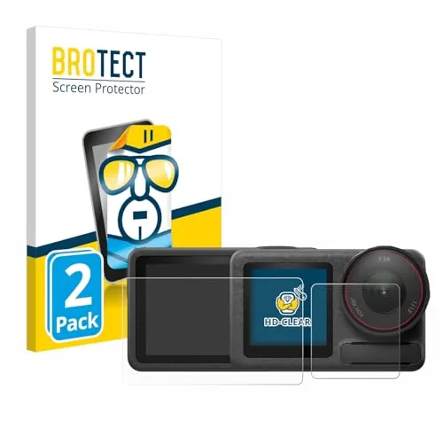BROTECT (2 Stück Schutzfolie für DJI Osmo Action 5 Pro Displayschutz Folie Ultra-Klar