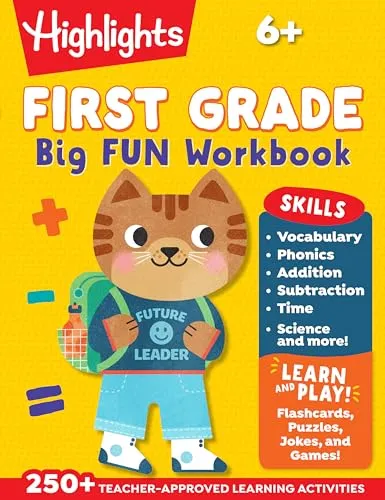 First Grade Big Fun Workbook: 256-Page Activity Workbook for First Graders, Vocabulary, Math, Science and More (Highlights Big Fun Activity Workbooks)