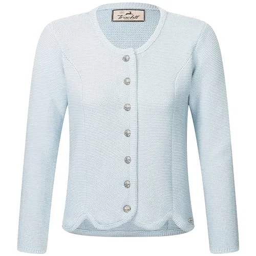 Trachtl Trachtenjacke Damen - Elegante Jacke in Hellblau - Janker aus 50% Baumwolle und 50% Acryl, maschinenwaschbar und ideal für festliche Anlässe oder gemütliche Abende.
