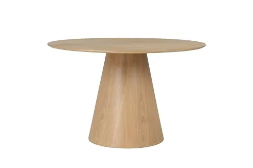 Esstisch BYLIVING "Rond", rund, 120 cm Durchmesser aus echtem Eichenfurnier - Esstisch in runder Form mit echtem Eichenfurnier, ideal für gemütliche Essbereiche. Belastbar bis 100 kg, inklusive Aufbauanleitung für einfache Montage.