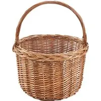 Kobolo Einkaufskorb LINA, geflochtener Weidenkorb 33cm - Einkaufskorb aus handgefertigter Weide, nachhaltig und robust – ideal für Marktbesuche und stylische Aufbewahrung.