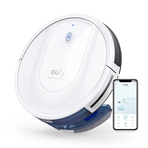 eufy Saug Roboter Staub Sauger - Defekt - Staubsaugerroboter in Weiß, ideal für die Reinigung von Böden und Teppichen, mit einer Laufzeit von 100 min, perfekt für mühelose Sauberkeit.