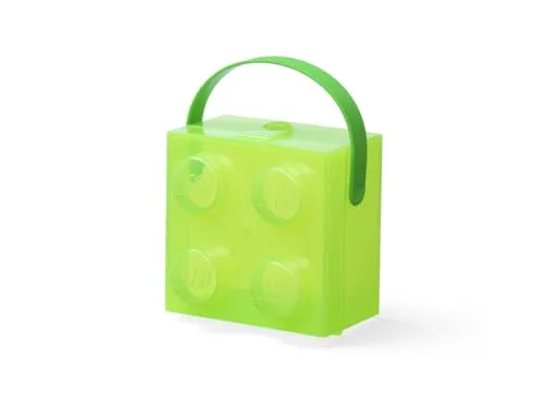 Room Copenhagen LEGO Box mit Griff, tragbare Aufbewahrungsbox, transluzent hellgrün (transluzent grün)