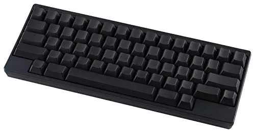 HHKB HYBRID Tastatur PD-KB800BN, Tastenkappen ohne Beschriftung, Professionelle Mechanische 60% Tastatur, Bluetooth, USB-C (Holzkohlenschwarz)