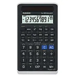 CASIO FX-82Solar II - Wissenschaftlicher Taschenrechner schwarz, umweltfreundlich mit Solarenergie und 144 Funktionen für Schule und Studium
