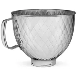 KitchenAid Edelstahlschüssel 4,8l - Zusatzschüssel für Artisan 5KSM5SSBQB, robust und ideal für große Rezeptmengen
