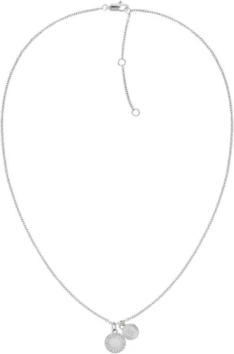 Tommy Hilfiger Kette mit Anhänger MINI CRYSTALS - Elegante Kette mit verstellbarer Länge und funkelndem Glasstein-Anhänger. Ideal für festliche Anlässe wie Weihnachten oder Geburtstage, inklusive Geschenkverpackung.