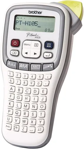 Brother P-touch H105 - Handbeschriftungsgerät mit alphanumerischer Tastatur, ideal für präzise Etikettierung bis 12mm Bandbreite und vielseitige Druckoptionen