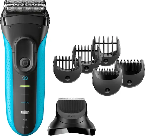 Braun Elektrorasierer Series 3 Shave&Style 3010BT - Elektrischer Rasierer mit Wet&Dry-Funktion und 30 Minuten Akkulaufzeit, ideal für eine gründliche und flexible Rasur. Mit MicroComb Technologie für eine sanfte Anwendung.