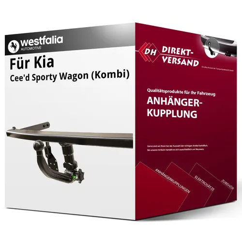 Kupplung für Kia Cee'D Sw 10/2012 - 03/2018 - Anhängerkupplung für Kia Cee'D Sw, ideal für zusätzliche Transportmöglichkeiten und hohe Stabilität.