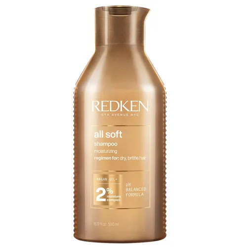 Redken All Soft Shampoo - Conditioner für trockenes Haar mit Arganöl & Hyaluronsäure – spendet intensive Feuchtigkeit, reduziert Frizz und verbessert die Kämmbarkeit für glänzendes, geschmeidiges Haar.