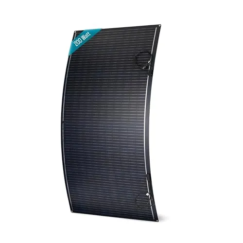 BERGER flexibles Solarpanel | Solarmodul flexibel 100W bis 200 W PV Modul mit MC4-Steckern | Ultraleichtes Solar Panel für Camping & Outdoor | Hoher Wirkungsgrad 23 % (200 W)