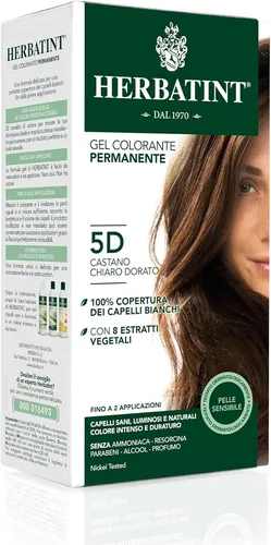 Gel Colorante Permanente 5D Castano Chiaro Dorato Herbatint