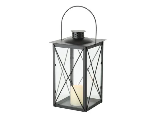 BOLTZE Laterne Farol Dekor für Innen-/Außenbereich, Eisen schwarz