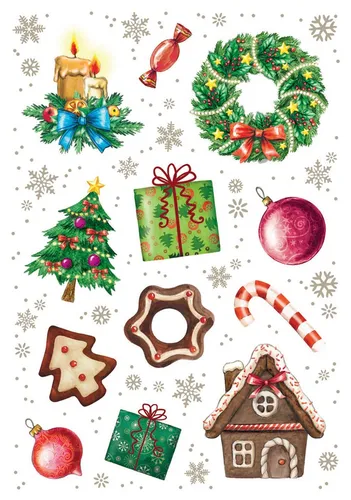 HERMA Weihnachts Sticker DECOR "Weihnachtszeit" 3 Blatt à 12 Sticker