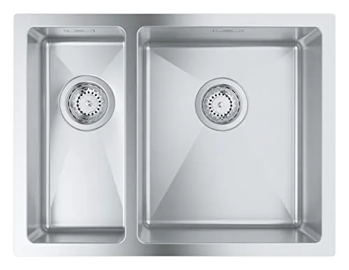 GROHE K700 Unterbau Edelstahlspüle, 595x450mm, 1,5 Becken, rechts einbaubar, edelstahl (31576SD1)