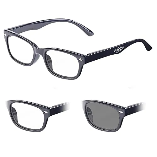 infactory Lesebrille Sonnenbrille: Selbsttönende Lesebrille mit UV-Schutz 400, +3,5 Dioptrien (Sonnenbrille mit Lesehilfe, 3 Dioptrien, in einem)