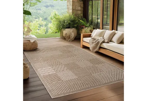 Ayyildiz Teppiche Outdoorteppich IBIZA 1902, rechteckig, Höhe: 5 mm, Läufer, In und Outdoor, Sisaloptik, Wohnzimmer, Aussenbereich